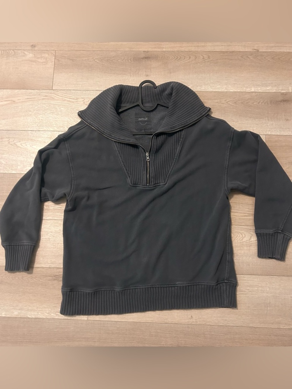 Aerie G Quarter-Zip Funnel Neck Sweater